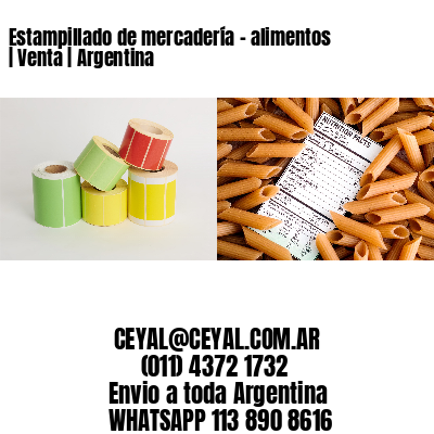 Estampillado de mercadería - alimentos | Venta | Argentina