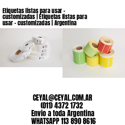 Etiquetas listas para usar – customizadas | Etiquetas listas para usar – customizadas | Argentina