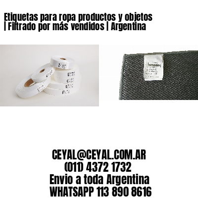 Etiquetas para ropa productos y objetos | Filtrado por más vendidos | Argentina
