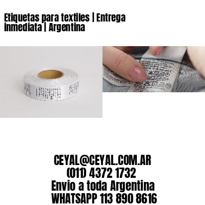 Etiquetas para textiles | Entrega inmediata | Argentina