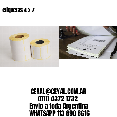 etiquetas 4 x 7