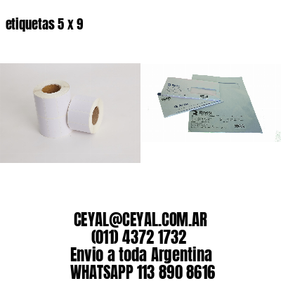 etiquetas 5 x 9