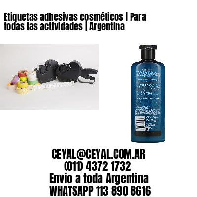 Etiquetas adhesivas cosméticos | Para todas las actividades | Argentina