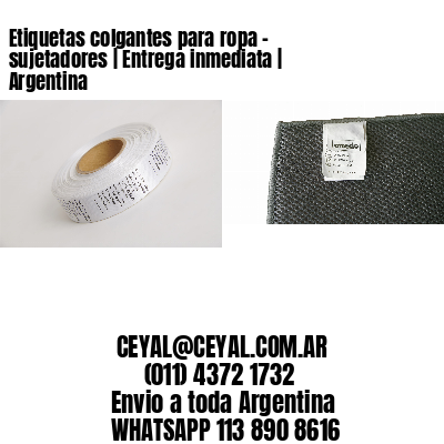 Etiquetas colgantes para ropa - sujetadores | Entrega inmediata | Argentina