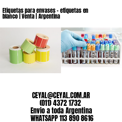 Etiquetas para envases – etiquetas en blanco | Venta | Argentina