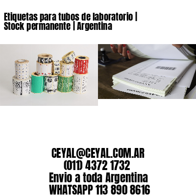 Etiquetas para tubos de laboratorio | Stock permanente | Argentina