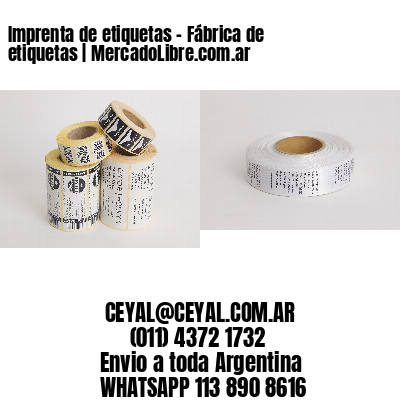 Imprenta de etiquetas – Fábrica de etiquetas | MercadoLibre.com.ar