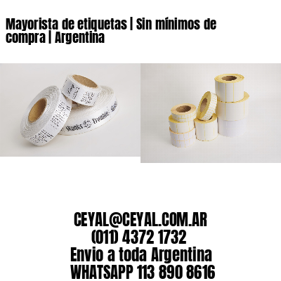 Mayorista de etiquetas | Sin mínimos de compra | Argentina