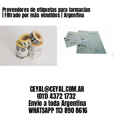 Proveedores de etiquetas para farmacias | Filtrado por más vendidos | Argentina