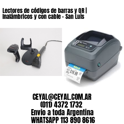 Lectores de códigos de barras y QR | Inalámbricos y con cable – San Luis