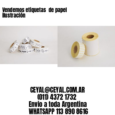 Vendemos etiquetas  de papel ilustración