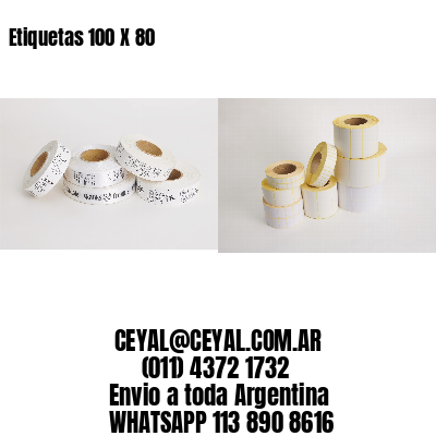 Etiquetas 100 X 80