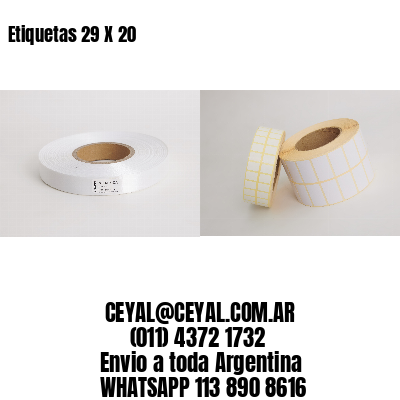 Etiquetas 29 X 20