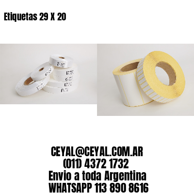 Etiquetas 29 X 20