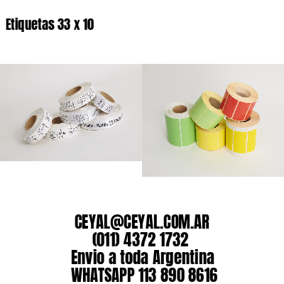 Etiquetas 33 x 10