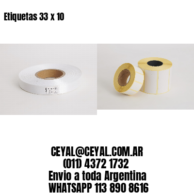 Etiquetas 33 x 10