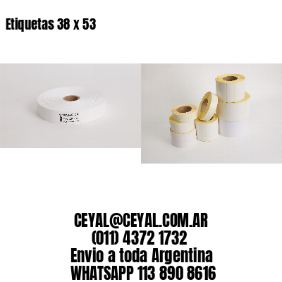 Etiquetas 38 x 53