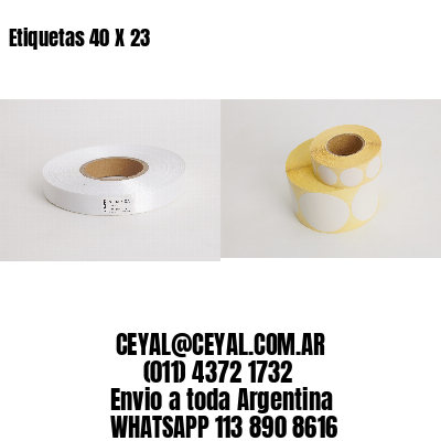 Etiquetas 40 X 23