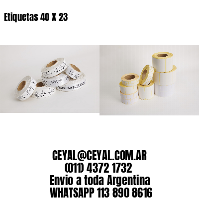 Etiquetas 40 X 23