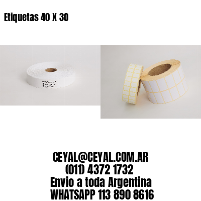 Etiquetas 40 X 30