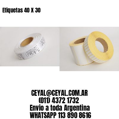 Etiquetas 40 X 30