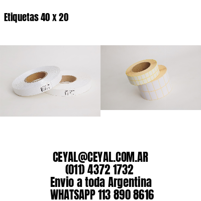 Etiquetas 40 x 20