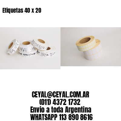 Etiquetas 40 x 20