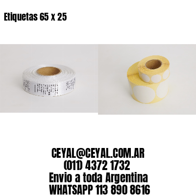 Etiquetas 65 x 25