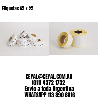 Etiquetas 65 x 25