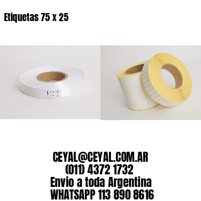 Etiquetas 75 x 25