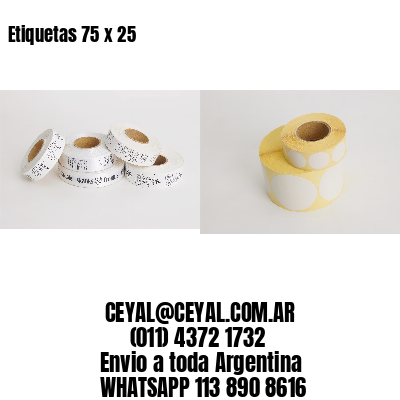 Etiquetas 75 x 25