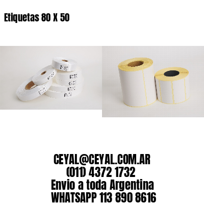 Etiquetas 80 X 50