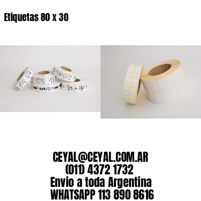 Etiquetas 80 x 30