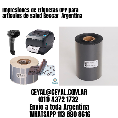 Impresiones de Etiquetas OPP para artículos de salud Beccar  Argentina