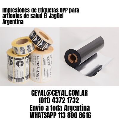 Impresiones de Etiquetas OPP para artículos de salud El Jagüel  Argentina