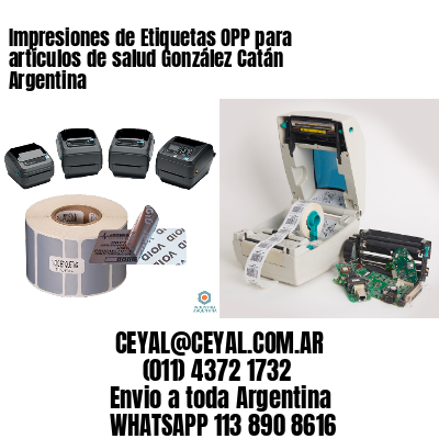 Impresiones de Etiquetas OPP para artículos de salud González Catán  Argentina