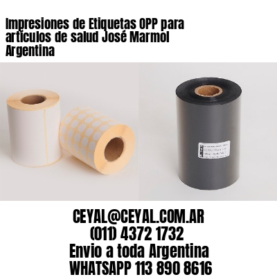 Impresiones de Etiquetas OPP para artículos de salud José Marmol  Argentina