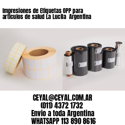 Impresiones de Etiquetas OPP para artículos de salud La Lucila  Argentina