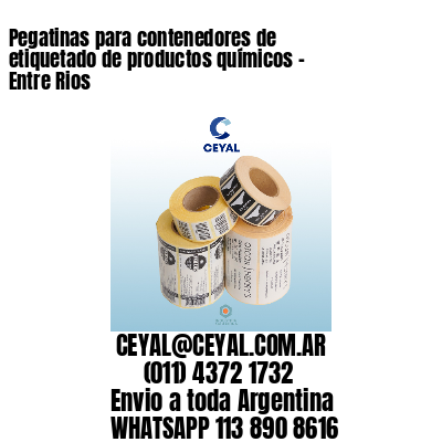 Pegatinas para contenedores de etiquetado de productos químicos – Entre Rios