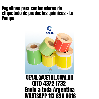 Pegatinas para contenedores de etiquetado de productos químicos – La Pampa