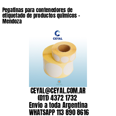 Pegatinas para contenedores de etiquetado de productos químicos - Mendoza