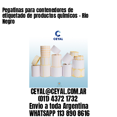 Pegatinas para contenedores de etiquetado de productos químicos – Rio Negro