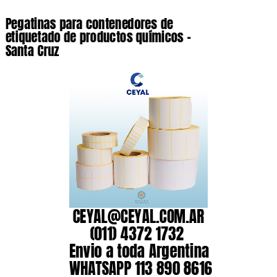Pegatinas para contenedores de etiquetado de productos químicos – Santa Cruz