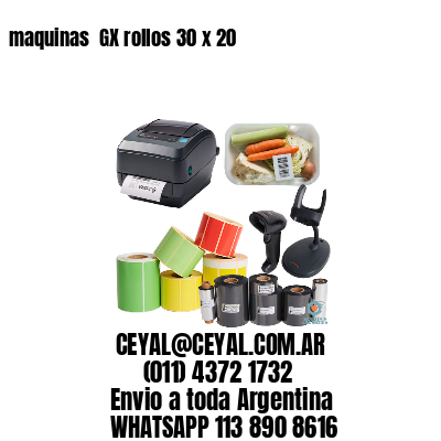 maquinas  GX rollos 30 x 20