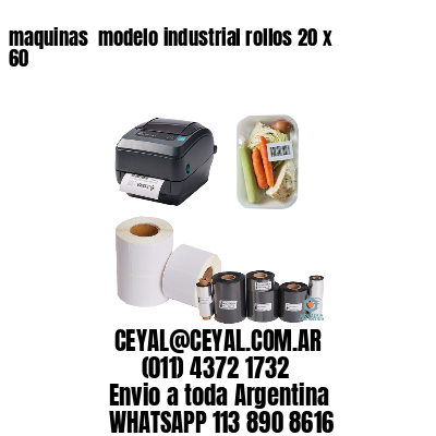 maquinas  modelo industrial rollos 20 x 60