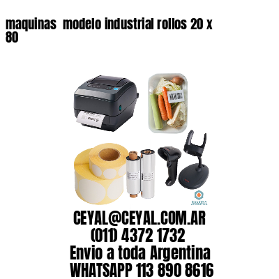 maquinas  modelo industrial rollos 20 x 80