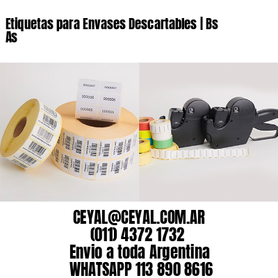 Etiquetas para Envases Descartables | Bs As