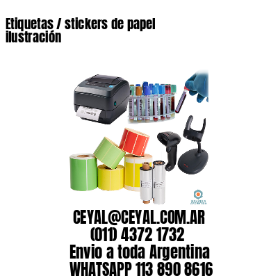 Etiquetas / stickers de papel ilustración