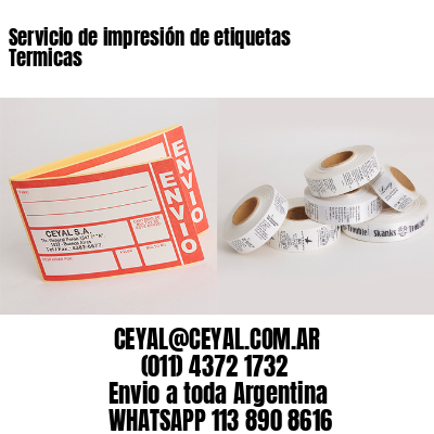 Servicio de impresión de etiquetas Termicas