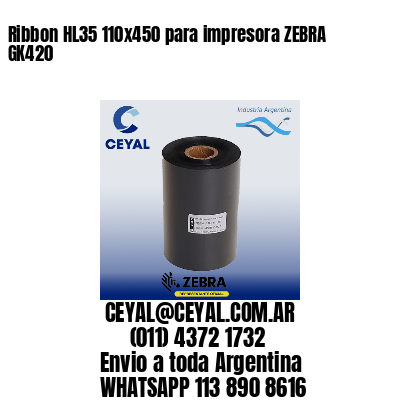 Ribbon HL35 110×450 para impresora ZEBRA GK420